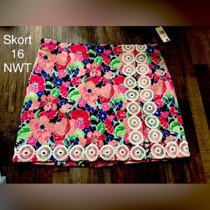 Pink Flower Skort